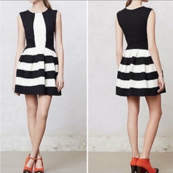 ANTHRO Eva Franco Hollie black & white dress - Picture 4 of 11